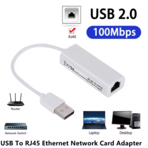 Cable USB a tarjeta de red RJ45