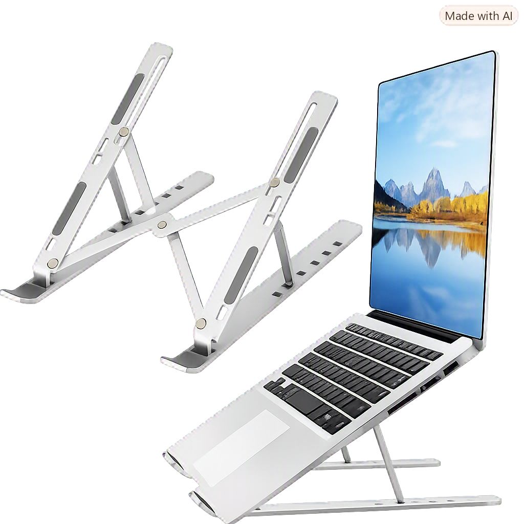 Soporte de aluminio ajustable para computadora portátil